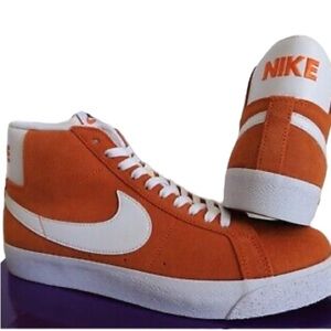 NIKE SB ZOOM BLAZER MID SAFETY ORANGE-WHITE SZ 10 |864349-800|